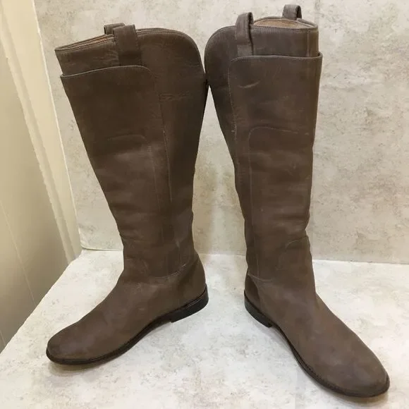 FRYE LEATHER PAIGE TALL RIDING BOOTS - Picture 12 of 14